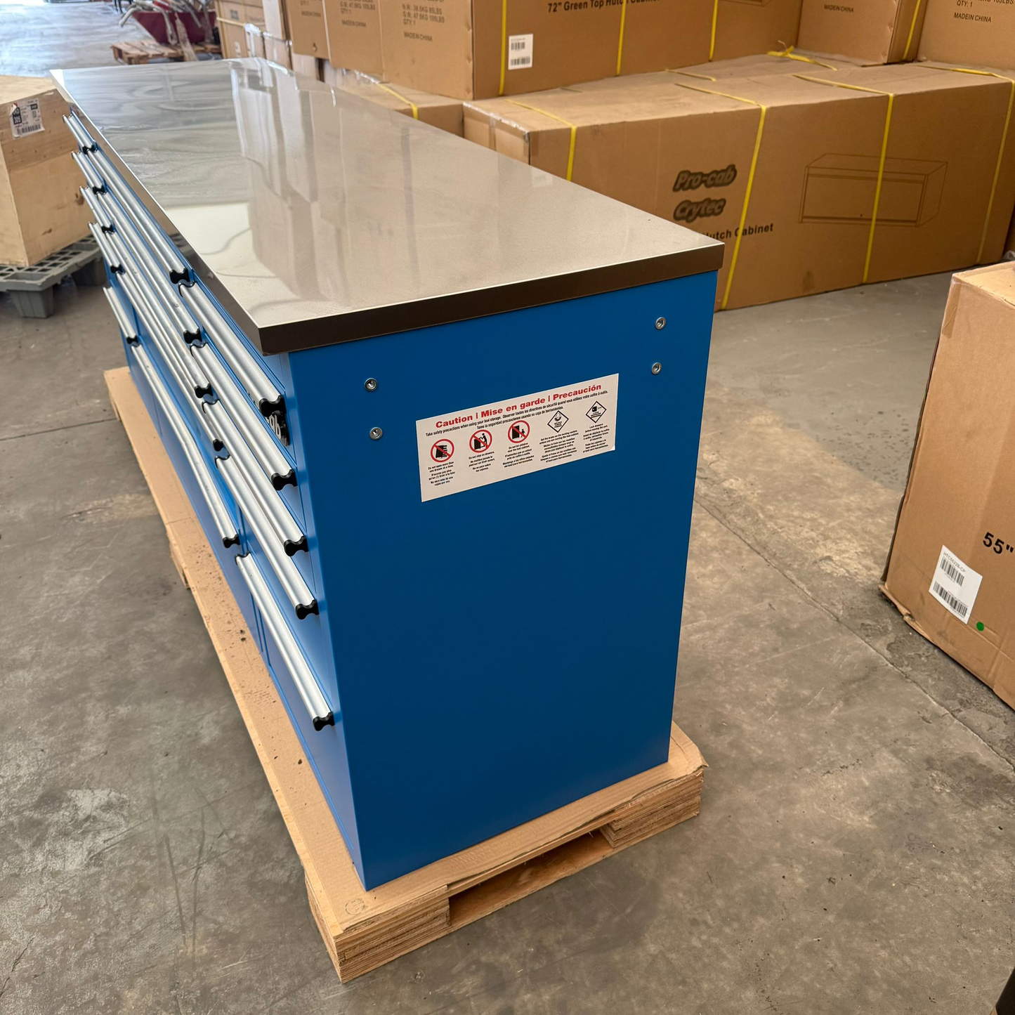 Ex Display Blue 72" Pro Cab Tool Cabinet
