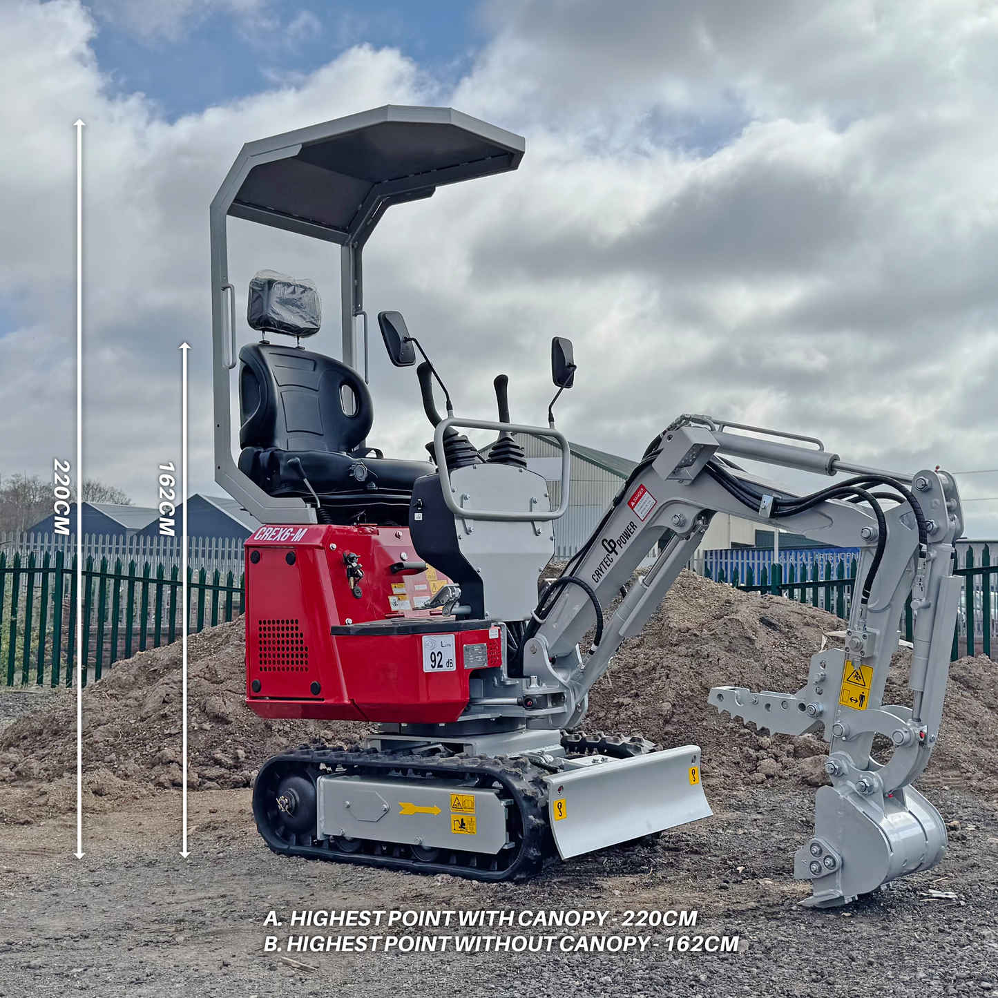 CREX6-M Petrol 600kg Micro / Mini Excavator Digger Loncin Engine