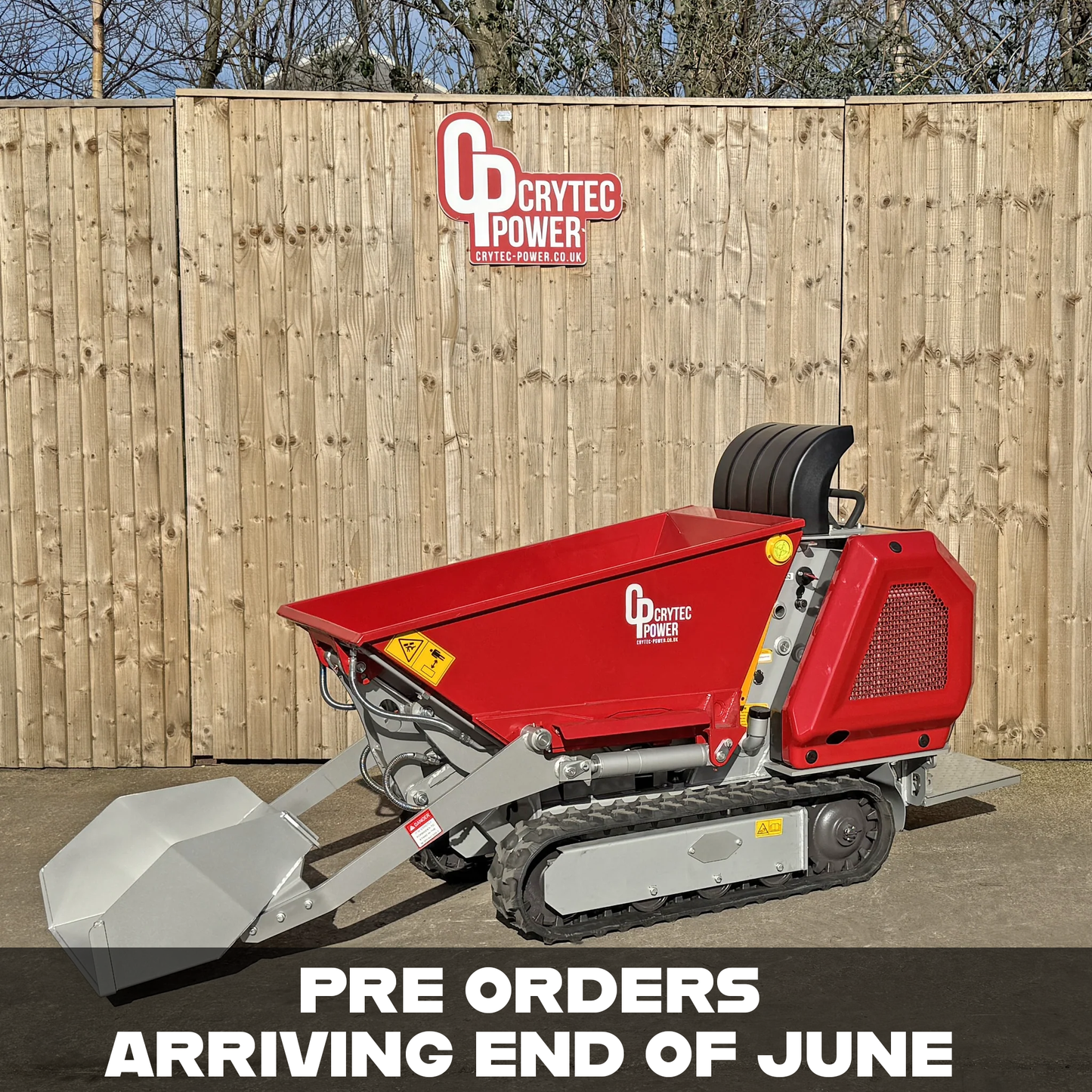 *PRE ORDER* Crytec | 800KG | High Tip Tracked Dumper | 15hp | Kubota Engine | CRD80H-K PRO