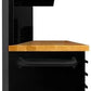 Crytec | 72" Tool Cabinet Workstation | Black | 15 Drawers | 3 x Cupboards & Pegboards
