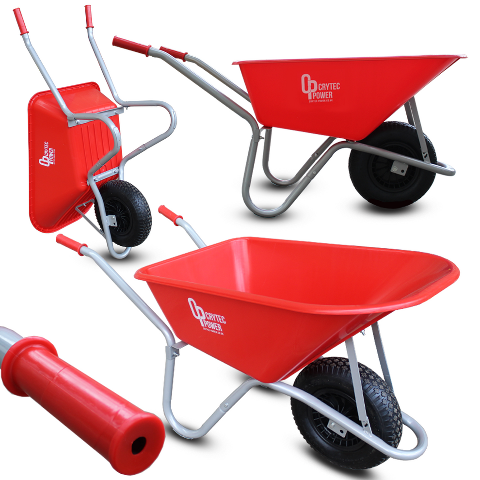 Crytec 85 Litre Plastic Wheelbarrow Commercial Grade 150kg